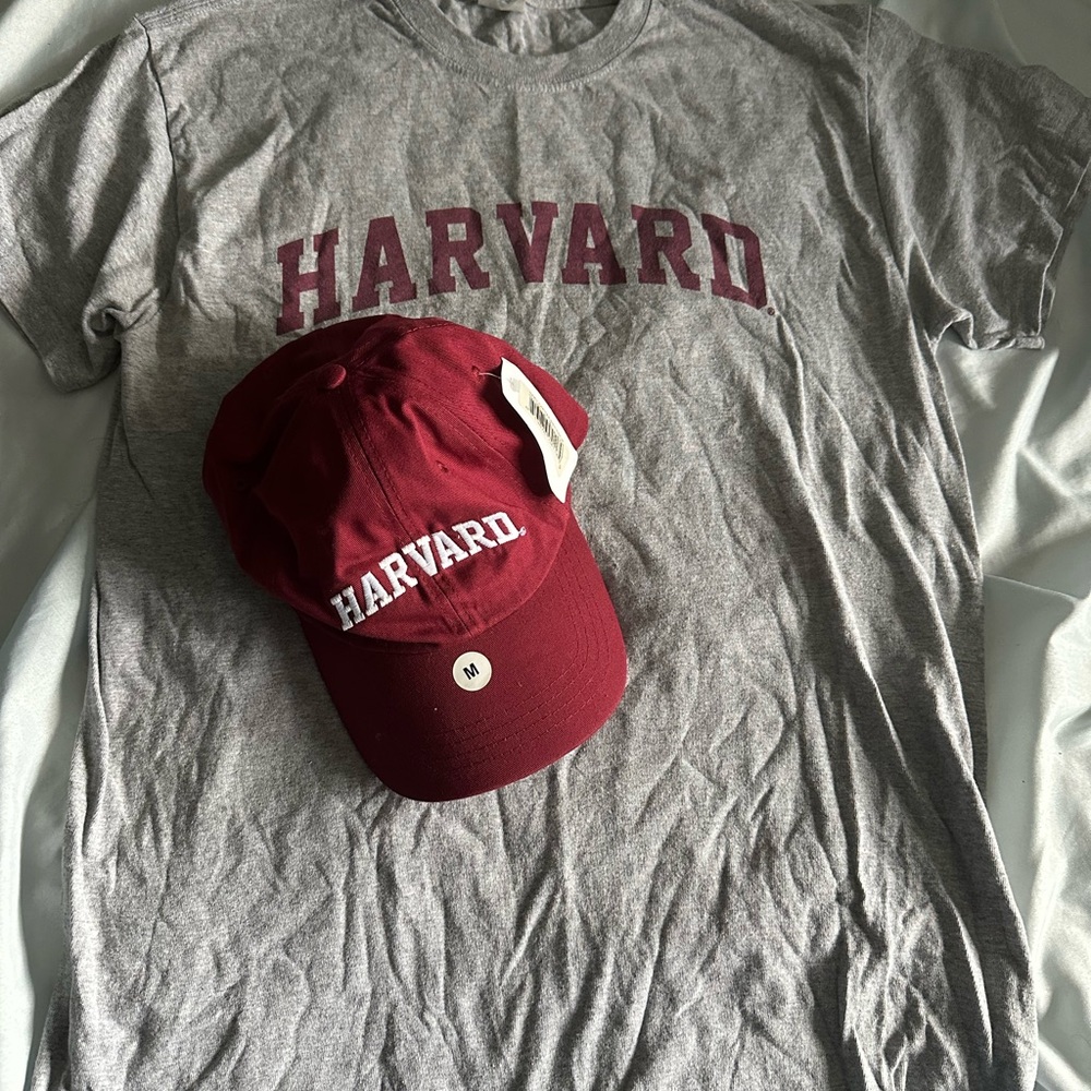 Harvard Gray T-Shirt and Maroon Cap Set